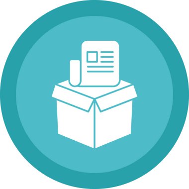 kutu simgesi, vektör illüstrasyonu basit tasarım