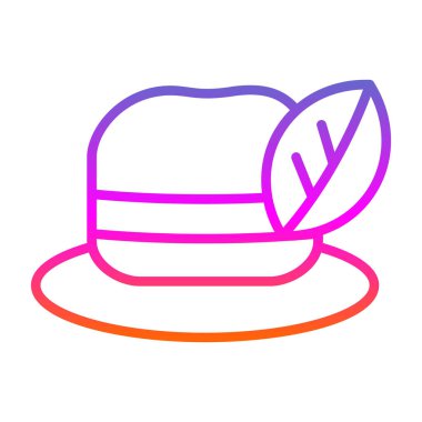 vektör gradyan çizgi film simgesi şapkası