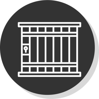Hapishane simgesi vektör illüstrasyonu
