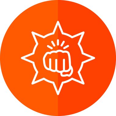 Yıldızlı yumruğun vektör simgesi