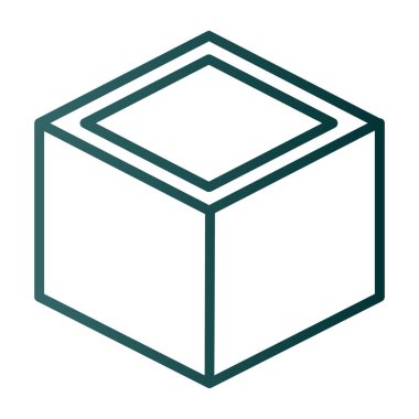 Küp simgesi, vektör illüstrasyon tasarımı