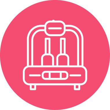 bagaj ağ ikonu vektör illüstrasyonu