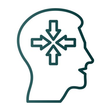 Beyin. Web simgesi basit illüstrasyon