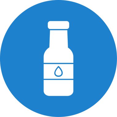 Soda şişesi simgesi, vektör illüstrasyonu 