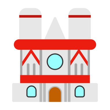 Kale simgesi, düz stil