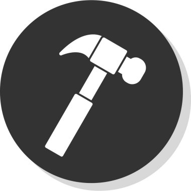 Çekiç simgesi, vektör illüstrasyonu basit tasarım