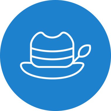 Mavi şapka simgesinin vektör illüstrasyonu