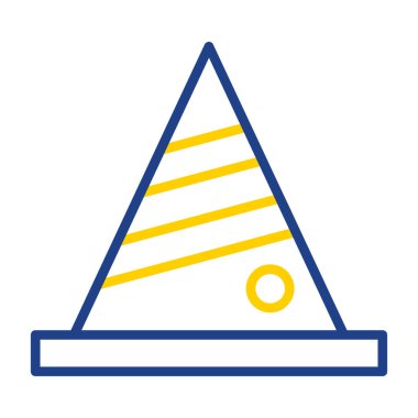 Üçgen bayrak simgesi, anahat stili