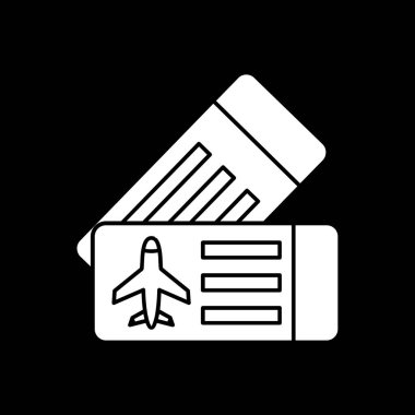 bilet simgesi vektör çizim logosu