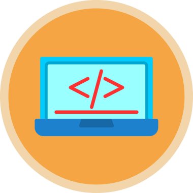 kod programlama web simgesi basit illüstrasyon 