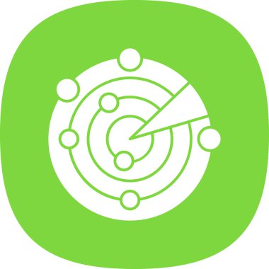 Radar modern simgesinin vektör illüstrasyonu              