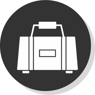 sırt çantası simgesi vektör illüstrasyonu