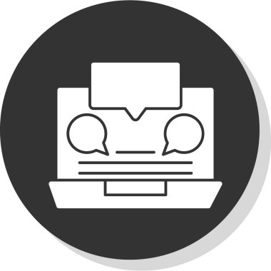 Bilgisayar. Web simgesi basit illüstrasyon