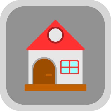 Ev vektör tasarımı. Ev düz simgesi 