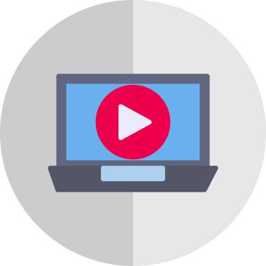 Video oynatımını simge vektör çizim