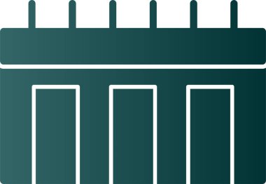 Banka binası. Ağ simgesi. resimleme