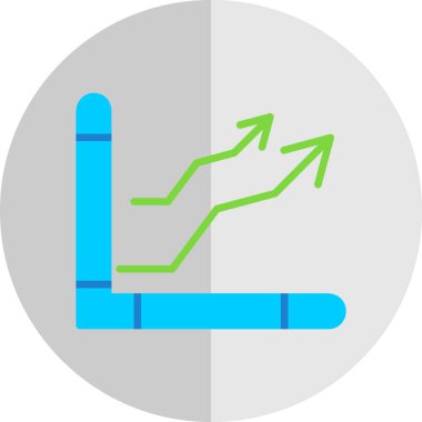 İş grafiği. Grafik düz simgesi