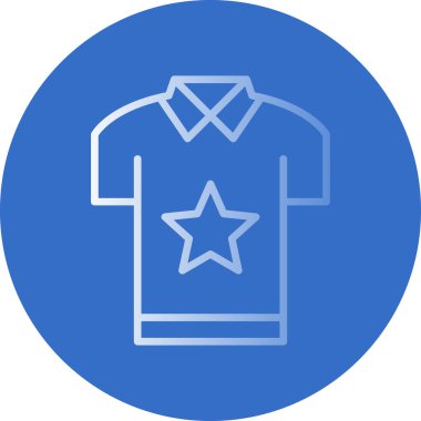 T-Shirt simgesi, basit vektör çizim 