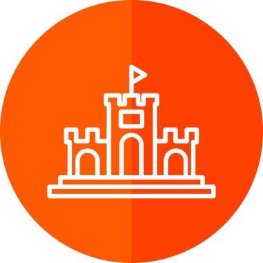 Kumdan kale simgesi, vektör illüstrasyonu basit tasarım