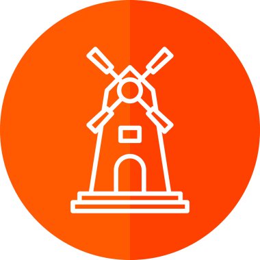 Yel değirmeni simgesi, vektör biçimi