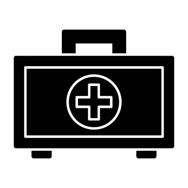 Basit düz ilk yardım kiti vektör illüstrasyonu