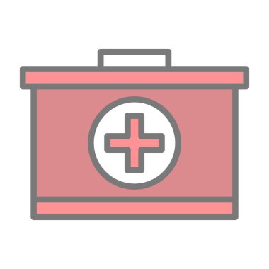 ilk yardım kiti vektör simgesi 