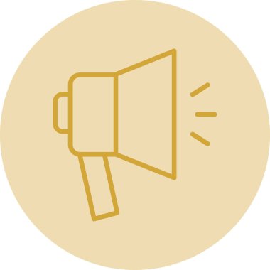 megafon simgesi, basit tasarım vektör çizimi