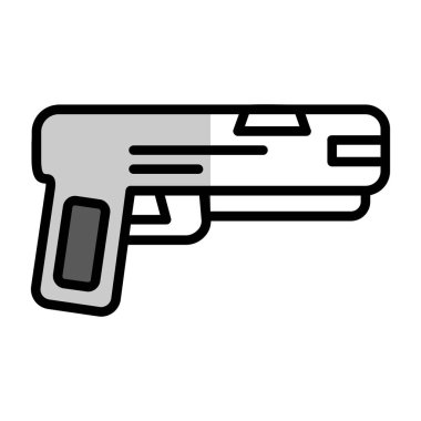 silah simgesi, vektör illüstrasyonu basit tasarım