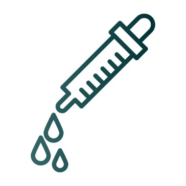 Şırınga çizgisi simgesi, tıbbi ve sağlık hizmeti, aşı işareti, vektör grafikleri, beyaz arka planda doğrusal bir kalıp, 10 birim.