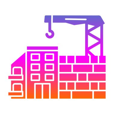 Fabrika simgesi vektör illüstrasyonu