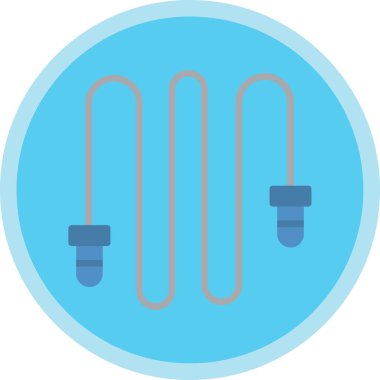 İp atlama ikonu. İzole vektör illüstrasyonu