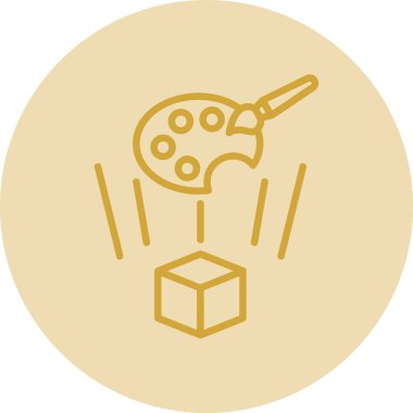 Sanal Boyama simgesi, vektör illüstrasyonu