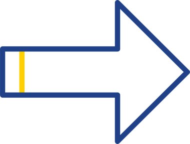 ok simgesi, vektör illüstrasyonu 