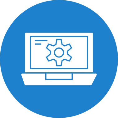 dizüstü bilgisayar simgesi, vektör illüstrasyonu basit tasarım