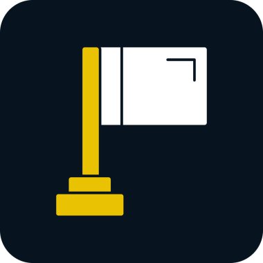 Basit bayrak vektör çizgisi simgesi 