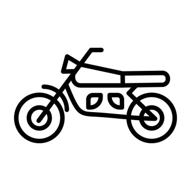 motosiklet simgesi, vektör illüstrasyonu