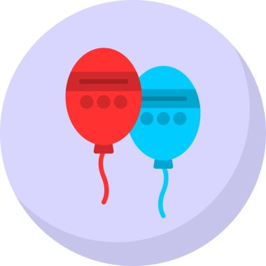 Balon simgesinin vektör illüstrasyonu 
