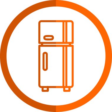 buzdolabı simgesi, vektör illüstrasyonu basit tasarım