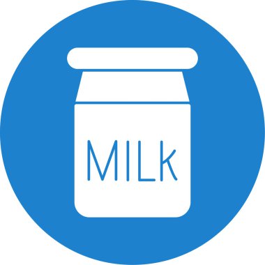 süt paketi simgesinin vektör illüstrasyonu 