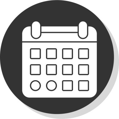 Takvim simgesi, vektör illüstrasyonu basit tasarım