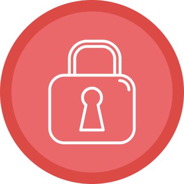 Asma kilit. Web simgesi basit illüstrasyon 