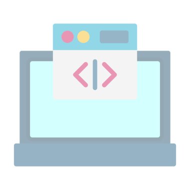 vektör ağ kodlama simgesi illüstrasyonu