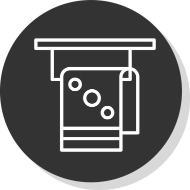 Havlu simgesi, vektör illüstrasyonu basit tasarım