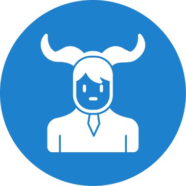 Şeytan. Web simgesi basit illüstrasyon