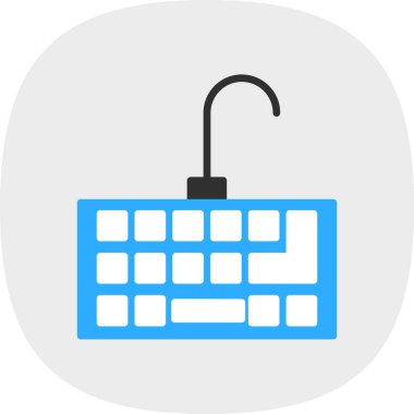 bilgisayar klavyesi simgesi, vektör illüstrasyonu basit tasarım