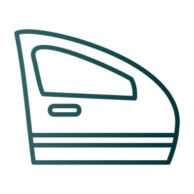 Araba kapısı. Web simgesi basit illüstrasyon