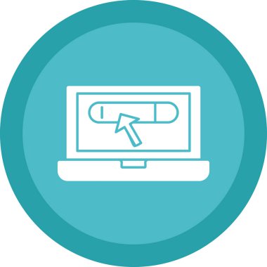 dizüstü bilgisayar simgesi, vektör illüstrasyonu basit tasarım