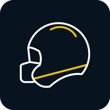 Futbol kask simge vektör çizim