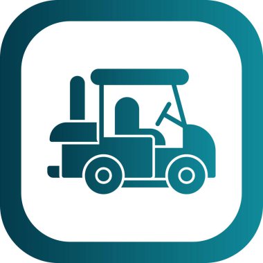 Golf Arabası simgesinin vektör illüstrasyonu