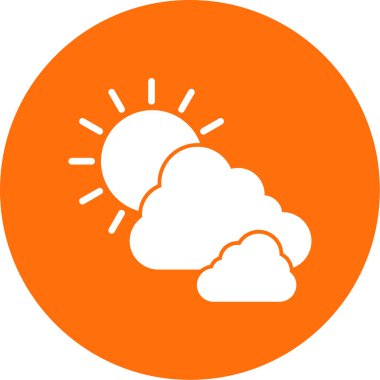 Hava durumu simgesi, vektör illüstrasyonu 